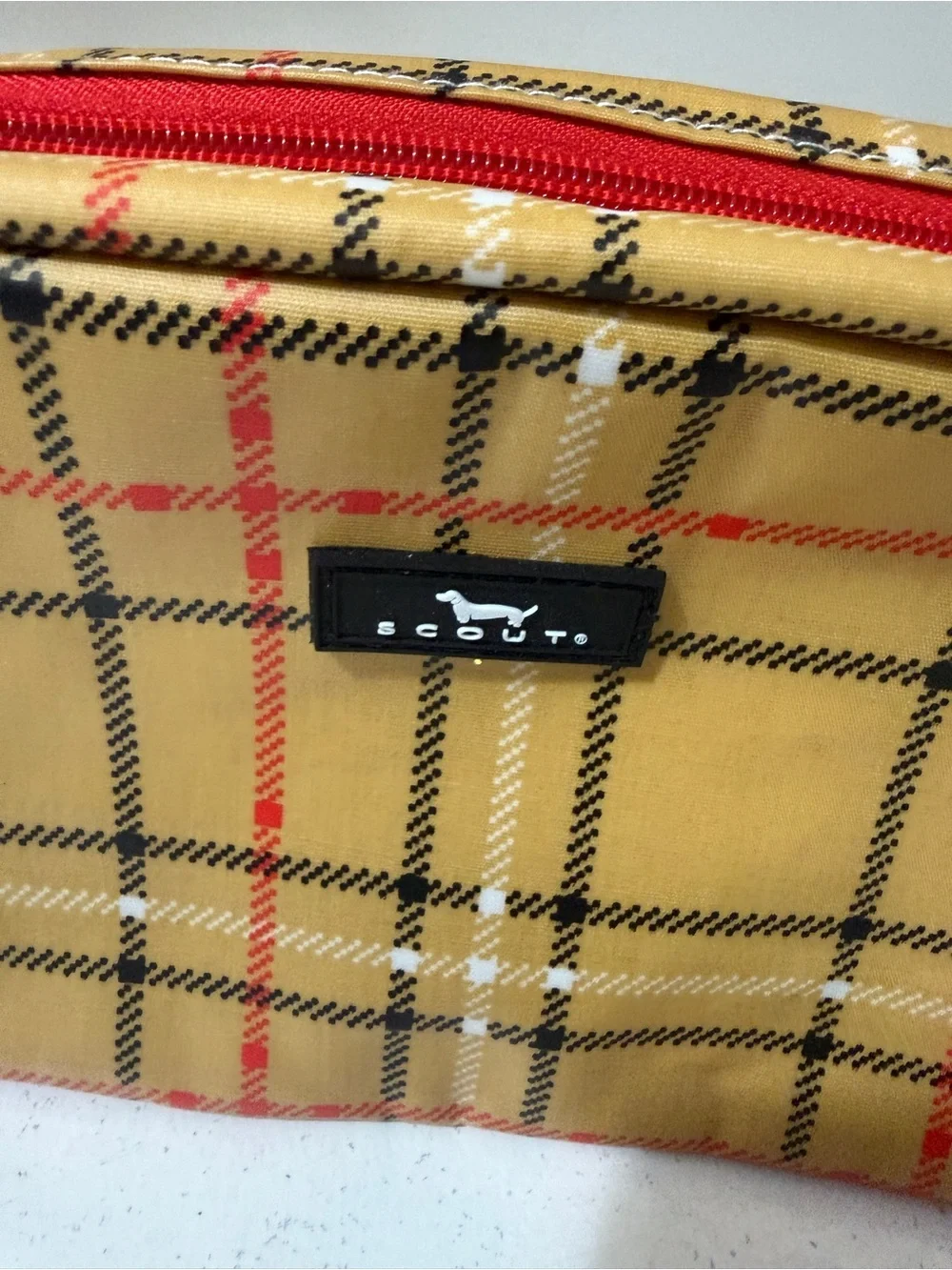 Polyester toiletry bag, SCOUT 3-Way Bag in Burrrberry plaid pattern